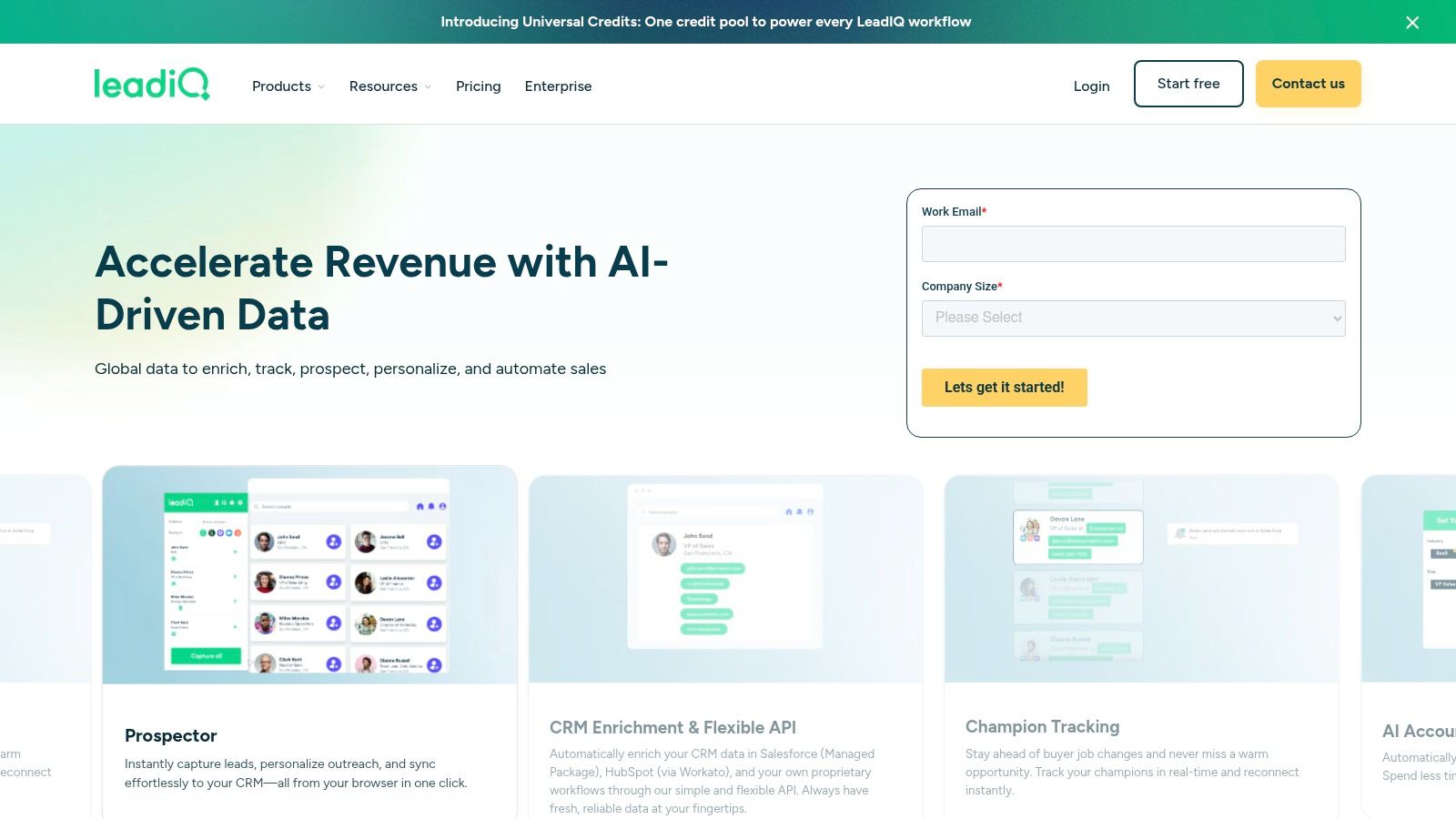 LeadIQ prospect discovery and outreach platform