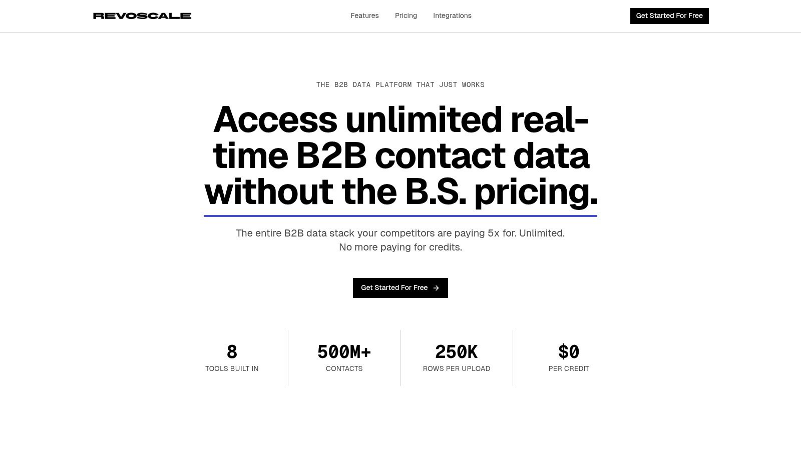 RevoScale all-in-one B2B data enrichment and lead generation platform