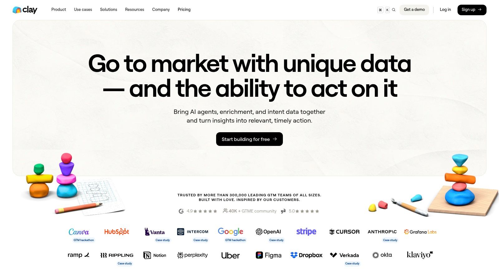 Clay AI-native data enrichment and list-building platform