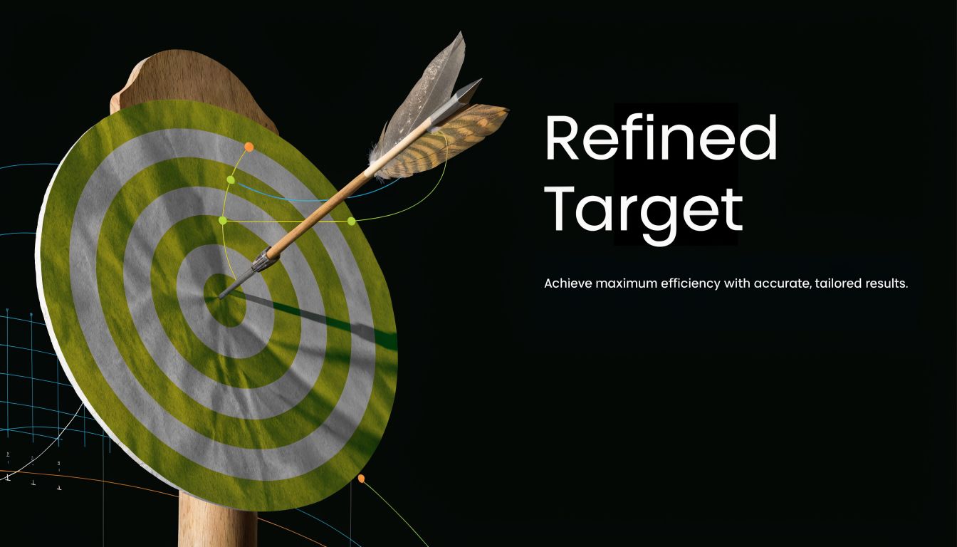 A wooden arrow hitting the center of a target, symbolizing precision and efficiency in lead generation.